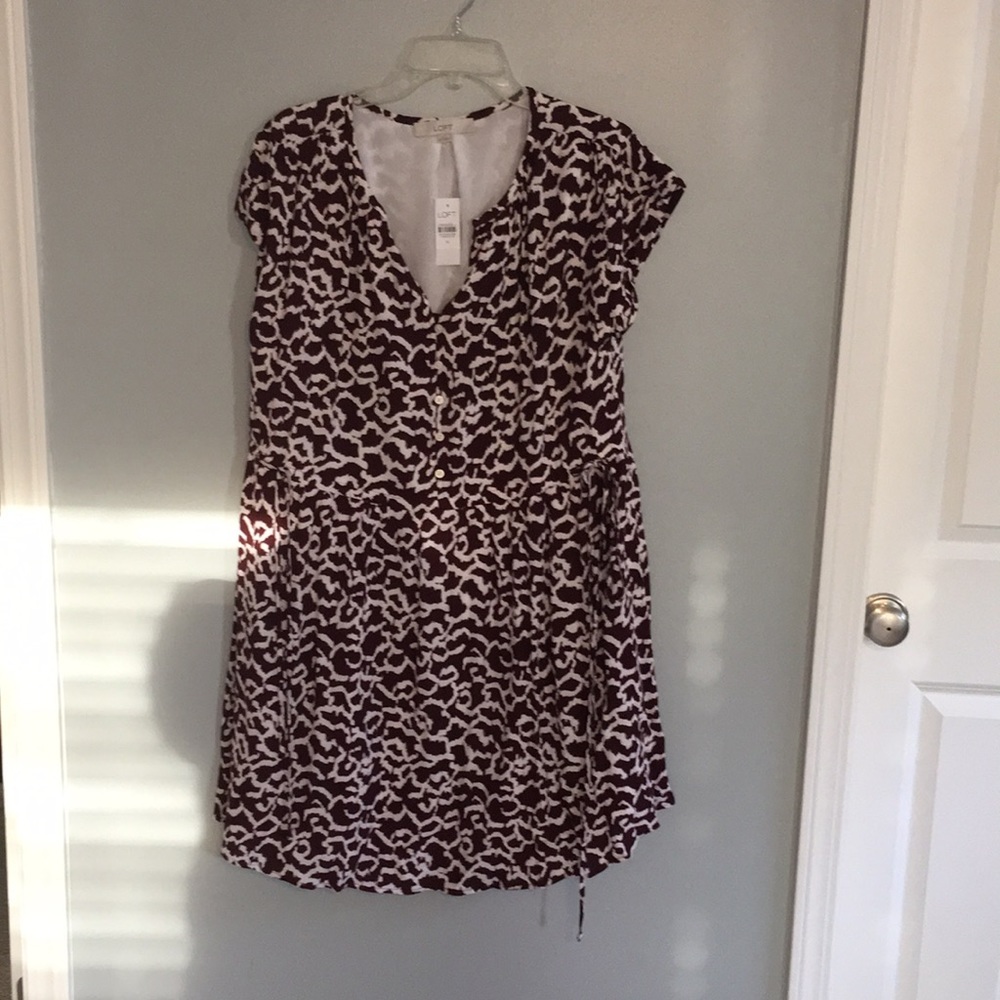 Loft tie waist dress size medium